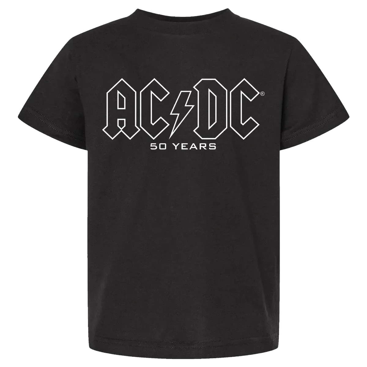 AC/DC 50 Years Classic Logo Kids Black T-Shirt